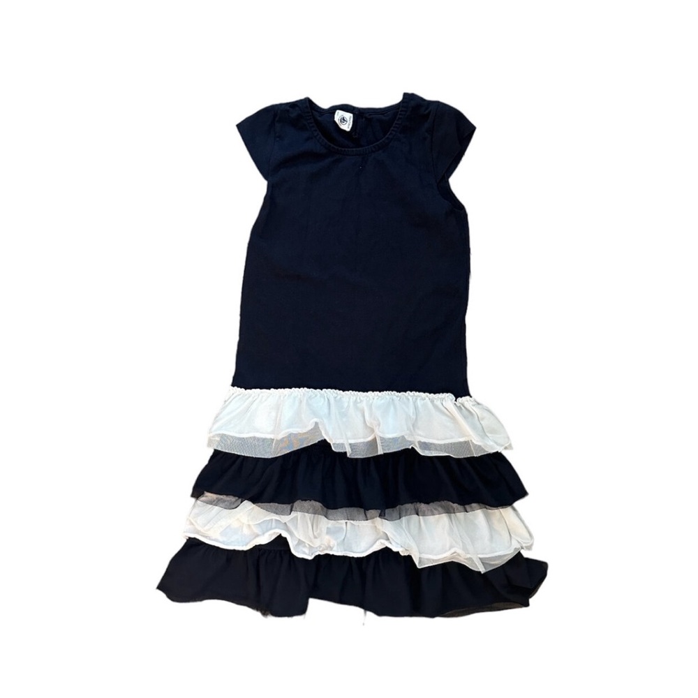Petit Bateau Tulle Ruffle Dress